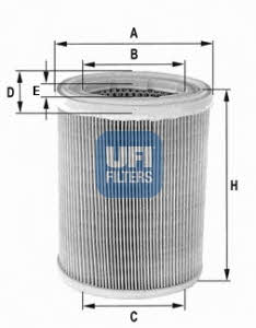 Ufi 27.252.00 Air filter 2725200: Buy near me at 2407.PL in Poland at an Affordable price!