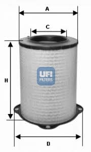 Ufi 27.587.00 Air filter 2758700: Buy near me in Poland at 2407.PL - Good price!