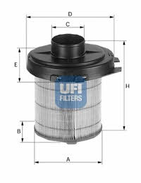 Ufi 27.845.02 Air filter 2784502: Buy near me in Poland at 2407.PL - Good price!