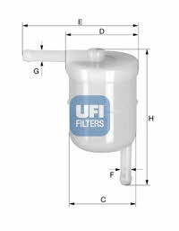 Ufi 31.003.00 Fuel filter 3100300: Buy near me in Poland at 2407.PL - Good price!