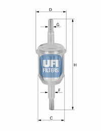 Ufi 31.009.00 Fuel filter 3100900: Buy near me in Poland at 2407.PL - Good price!