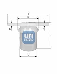 Ufi 31.018.00 Fuel filter 3101800: Buy near me in Poland at 2407.PL - Good price!