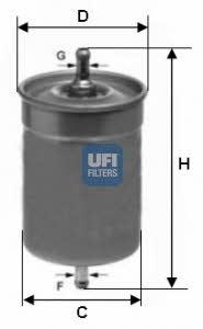 Ufi 31.500.00 Fuel filter 3150000: Buy near me in Poland at 2407.PL - Good price!