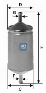 Ufi 31.501.00 Fuel filter 3150100: Buy near me in Poland at 2407.PL - Good price!