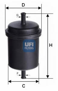 Ufi 31.512.00 Fuel filter 3151200: Buy near me in Poland at 2407.PL - Good price!