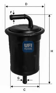 Ufi 31.521.00 Fuel filter 3152100: Buy near me in Poland at 2407.PL - Good price!