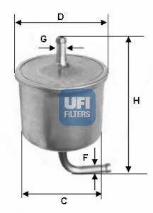 Ufi 31.540.00 Fuel filter 3154000: Buy near me in Poland at 2407.PL - Good price!