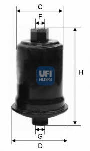 Ufi 31.556.00 Fuel filter 3155600: Buy near me in Poland at 2407.PL - Good price!