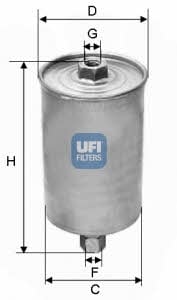Ufi 31.571.00 Fuel filter 3157100: Buy near me in Poland at 2407.PL - Good price!