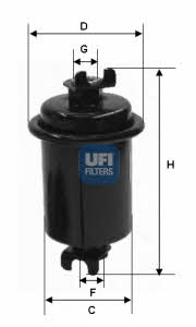 Ufi 31.588.00 Fuel filter 3158800: Buy near me in Poland at 2407.PL - Good price!