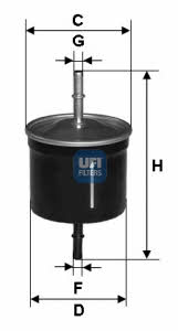 Ufi 31.624.00 Fuel filter 3162400: Buy near me in Poland at 2407.PL - Good price!