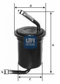 Ufi 31.664.00 Fuel filter 3166400: Buy near me in Poland at 2407.PL - Good price!