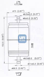 Ufi 31.666.00 Топливный фильтр 3166600: Отличная цена - Купить в Польше на 2407.PL!