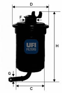 Ufi 31.695.00 Fuel filter 3169500: Buy near me in Poland at 2407.PL - Good price!