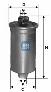 Ufi 31.699.00 Fuel filter 3169900: Buy near me in Poland at 2407.PL - Good price!