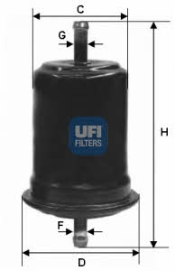 Ufi 31.727.00 Fuel filter 3172700: Buy near me in Poland at 2407.PL - Good price!