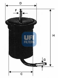 Ufi 31.761.00 Fuel filter 3176100: Buy near me in Poland at 2407.PL - Good price!