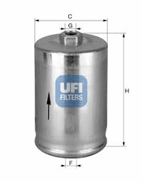 Ufi 31.814.00 Fuel filter 3181400: Buy near me in Poland at 2407.PL - Good price!