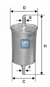 Ufi 31.825.00 Fuel filter 3182500: Buy near me in Poland at 2407.PL - Good price!