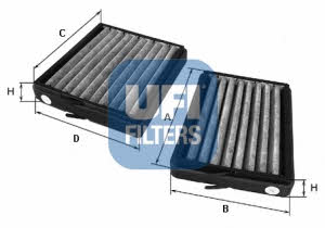 Ufi 54.130.00 Activated Carbon Cabin Filter 5413000: Buy near me in Poland at 2407.PL - Good price!