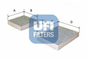 Ufi 54.164.00 Activated Carbon Cabin Filter 5416400: Buy near me in Poland at 2407.PL - Good price!