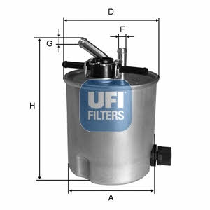 Ufi 55.394.00 Fuel filter 5539400: Buy near me in Poland at 2407.PL - Good price!