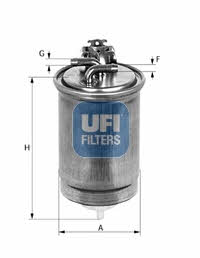 Ufi 55.427.00 Fuel filter 5542700: Buy near me in Poland at 2407.PL - Good price!