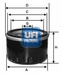 Ufi 23.575.00 Oil Filter 2357500: Buy near me in Poland at 2407.PL - Good price!