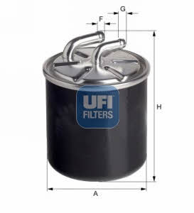 Ufi 24.126.00 Fuel filter 2412600: Buy near me in Poland at 2407.PL - Good price!