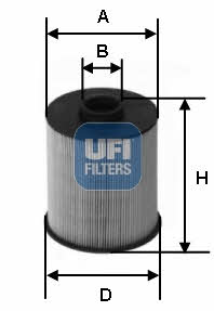 Ufi 26.077.00 Fuel filter 2607700: Buy near me in Poland at 2407.PL - Good price!