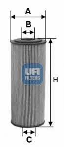 Ufi 25.165.00 Oil Filter 2516500: Buy near me in Poland at 2407.PL - Good price!