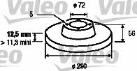 Valeo 197022 Тормозной диск задний невентилируемый 197022: Отличная цена - Купить в Польше на 2407.PL!