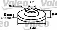 Valeo 197031 Rear brake disc, non-ventilated 197031: Buy near me in Poland at 2407.PL - Good price!