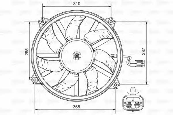 Valeo 696850 Hub, engine cooling fan wheel 696850: Buy near me in Poland at 2407.PL - Good price!