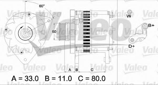 Valeo 437382 Генератор 437382: Приваблива ціна - Купити у Польщі на 2407.PL!