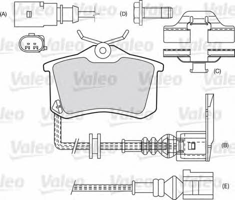 Valeo 540149 Brake Pad Set, disc brake 540149: Buy near me in Poland at 2407.PL - Good price!