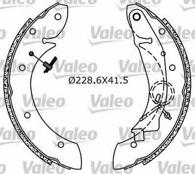 Valeo 554608 Brake shoe set 554608: Buy near me in Poland at 2407.PL - Good price!