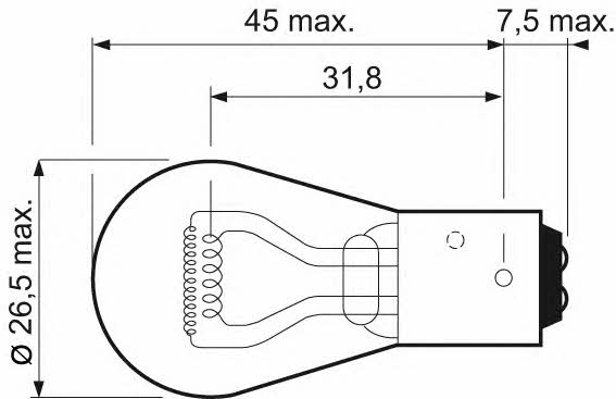 Лампа накаливания P21&#x2F;4W 12V 21&#x2F;4W Valeo 032205