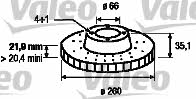 Valeo 186119 Front brake disc ventilated 186119: Buy near me in Poland at 2407.PL - Good price!