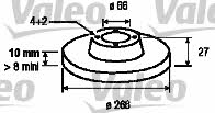 Valeo 186134 Unventilated front brake disc 186134: Buy near me in Poland at 2407.PL - Good price!
