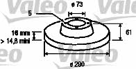 Valeo 186136 Тормозной диск передний невентилируемый 186136: Отличная цена - Купить в Польше на 2407.PL!