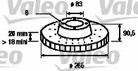 Valeo 186137 Front brake disc ventilated 186137: Buy near me in Poland at 2407.PL - Good price!