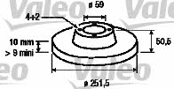 Valeo 186146 Rear brake disc, non-ventilated 186146: Buy near me in Poland at 2407.PL - Good price!