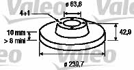 Valeo 186162 Unventilated front brake disc 186162: Buy near me in Poland at 2407.PL - Good price!