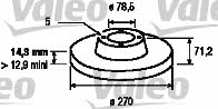 Valeo 186169 Тормозной диск передний невентилируемый 186169: Отличная цена - Купить в Польше на 2407.PL!