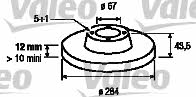 Valeo 186182 Unventilated front brake disc 186182: Buy near me in Poland at 2407.PL - Good price!