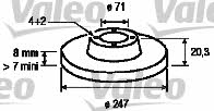 Valeo 186196 Тормозной диск задний невентилируемый 186196: Отличная цена - Купить в Польше на 2407.PL!
