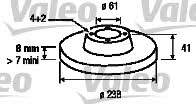 Valeo 186228 Unventilated front brake disc 186228: Buy near me in Poland at 2407.PL - Good price!