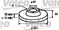 Valeo 186232 Тормозной диск передний невентилируемый 186232: Купить в Польше - Отличная цена на 2407.PL!