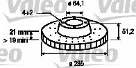 Valeo 186235 Тормозной диск передний вентилируемый 186235: Отличная цена - Купить в Польше на 2407.PL!
